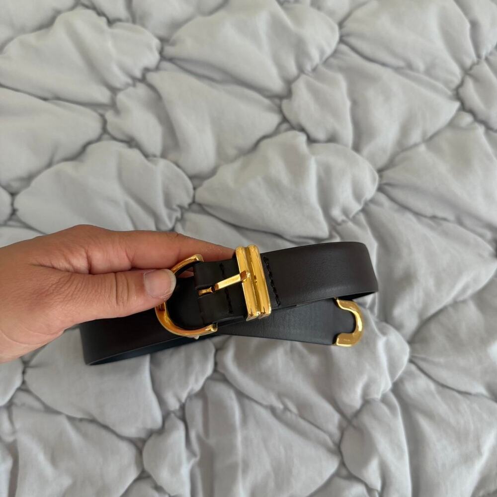 Khaite Brown Leather Bambi Belt